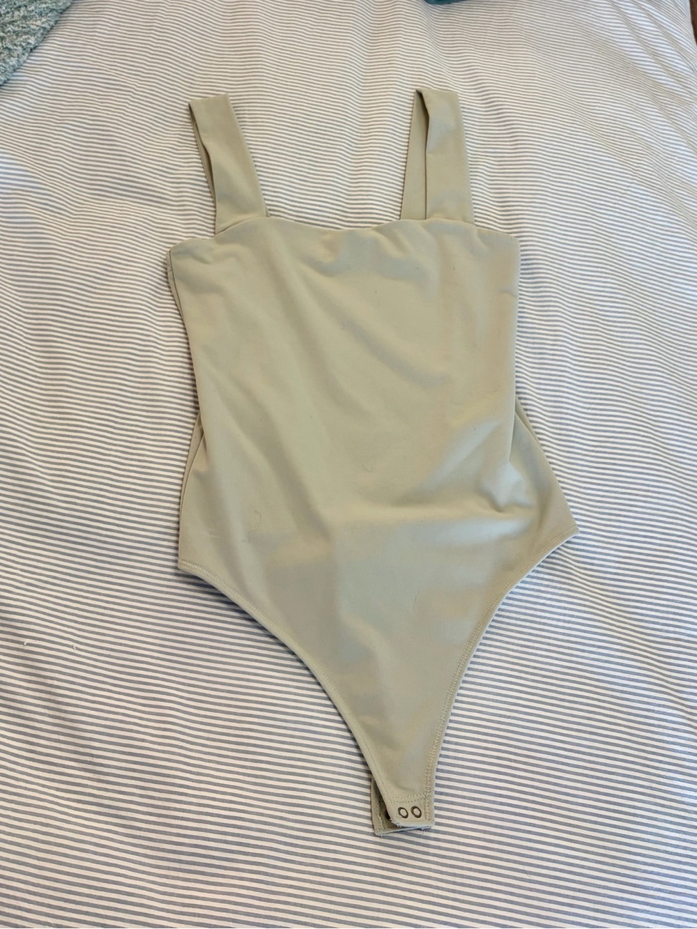Abercrombie & Fitch Olive Green Square Neck Bodysuit